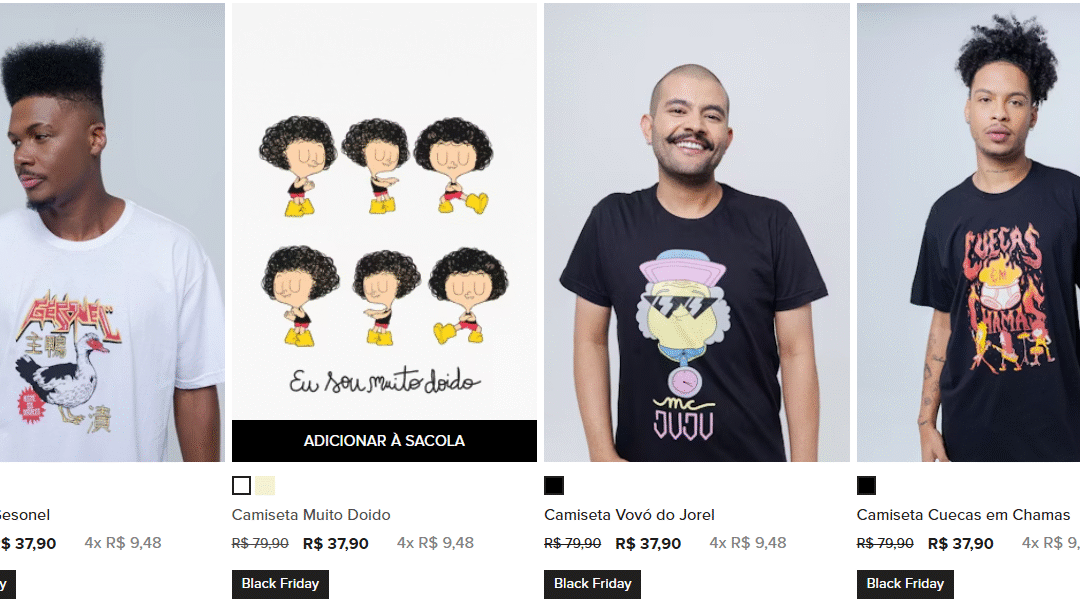Camisetas oficial da coleção Irmão do Jorel da Chico Rei!